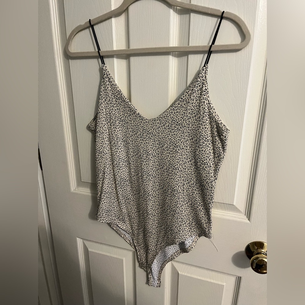 Soft leopard bodysuit